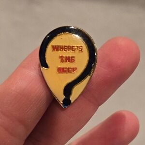 Vintage Wendys Wheres The Beef Enamel Pin 1980s Fast Food Advertising Retro Hat